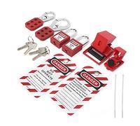 Lockout Tagout Ultifunctional with Hasp Warning Tag Red Padlock Portable May Be with The Locking Splint at The Bottomlock Off Kit for Electricians Isolator Padlock Lockout Lock