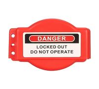 Lockout Tagout Valve Lock, Impact Proof PP Material, 25 to 165mm, Red - Durable Safety Device, Multi Worker Lockout, Energy Isolation for Equipment