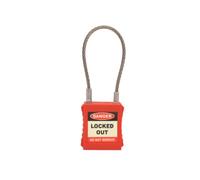 Centurion LOK185 Lockout Tagout Padlock Red 3mm Wired Shackle Keyed To Differ Safety, Nylon/A, One Size
