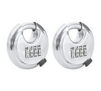 Locks with Keys Silver Stainless Steel Discus Security Anti-Theft Entry vidaXL