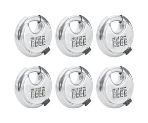 Locks with Keys Silver Stainless Steel Discus Security Anti-Theft Entry vidaXL