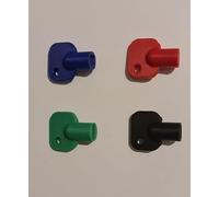 Lockshield Radiator Valve Keys Mixed Sizes | 8x4mm, 7x3mm, 7x4mm and 6x6mm | Myson Matchmate | Microbore Tools | 5-Pack