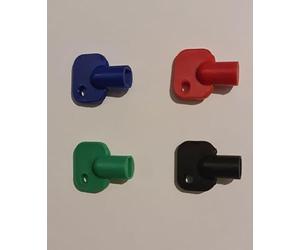 Lockshield Radiator Valve Keys Mixed Sizes | 8x4mm, 7x3mm, 7x4mm and 6x6mm | Myson Matchmate | Microbore Tools | 5-Pack