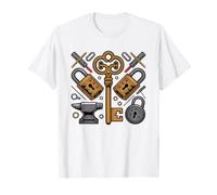 Locksmith Crossed Keys Professional Identity Skilled Trades T-Shirt