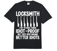 Locksmith Idiot Proof Funny Locksmithing Lock Pickers Comfort Colors Adult Heavyweight T-Shirt