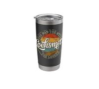 Locksmith Man Myth Legend Vintage Stamp Locksmithing Stainless Steel Insulated Tumbler