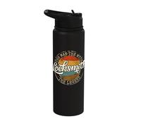 Locksmith Man Myth Legend Vintage Stamp Locksmithing Stainless Steel Insulated Water Bottle