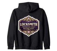 Locksmith Protecting What Matters Most Locksmithing Womens Zip Hoodie