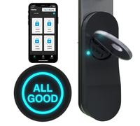 Locksure Smart Door Lock Monitor - Alexa-Compatible Lock Status Sensor, Bluetooth Hub & App, No-Drill Install (Key Turn)