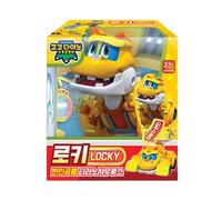 LOCKY Transforming GoGo Dino Car Figure - 2-in-1 Robot Dinosaur to Power Car