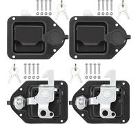 Loclink Black Truck Box Latch Replacement kit, Paddle Latch Tool Box Locks with Keys,Truck Box, Trailer Door, RV, Camper, Storage Box, 4.4" L x 3.3" W, 4PC