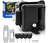 Loclink Single Deadbolt RV Lock - Black Zinc Alloy Keyed Entry Door Lock Replacement for Camper, Trailer, Motorhome (Fits 2.9"x3.4" Cutout, 4 Anti-Copy Keys)