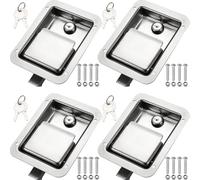 Loclink Truck Tool Box Lock Replacement kit with Keys, Stainless Steel Locking Paddle Latch for Truck Bed Toolbox Handle, Trailer Door, RV, Camper, ATV, UTV, 5.85" L x 4.25" W, 4PC