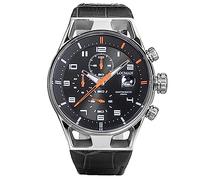 Locman Italy Men's Designer Watch Montecristo Chrono Black 41 mm Ref 0542, Men, Strap