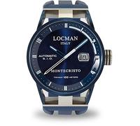 Locman Italy Men's Watch Montecristo Classic Automatic PVD Blue Ref 051, Men, Bracelet