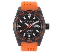 Locman Italy Men's Watch Stealth Carbon Automatic Black/Orange Ref. 0216