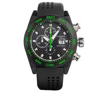 Locman Italy Men's Watch Stealth Carbon Chronograph Black/Green Ref 0218