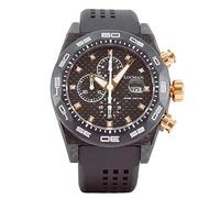 Locman Italy Men's Watch Stealth Carbon Chronograph Black/Rose Ref 0218, Strap.