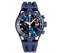 Locman Man Chronograph in Steel and Titanium Blue Montecristo