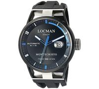 LOCMAN MEN'S 44MM BLACK RUBBER BAND STEEL CASE AUTOMATIC WATCH 0511KNBKFBL0GOK