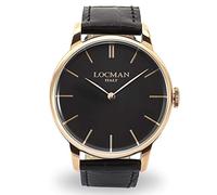 Locman mens watch quartz stainless steel leather strap 1960