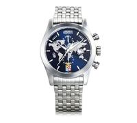 Locman Steel Chronograph Watch Dedicated to the Amerigo Vespucci Ship, blue, bracelet