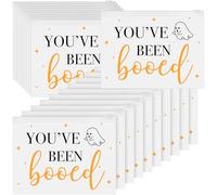 Locmeo 100 Pcs Hollween EVA Cosmetic Bag You Have Been Booed Bulk Gifts for Candy Gifts Accessories for Ghost Party Favor Makeup Bag Birthday Toiletry Pouch with Zipper for Sister Friend Wife Mother