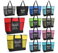 Locmeo 12 Pcs Surgical Tech W ppreciation Gifts Bulk Tote Bag You Are Instrumental Technologist Gift Bag with Zipper Mesh Pocket Sterile Processing Week Supplies for Nurse Doctor (Muticolor)