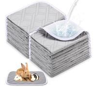 Locmeo 16 Pcs Washable Guinea Pig Pee Pads Bulk 12 x 16 Inch Guinea Pig Cage Liners Waterproof Reusable Anti Slip Rat Bedding Fast Absorbent Pee Pad for Small Animals Rabbit Hamster Rat
