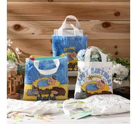 Locmeo 18 Pcs Happy Birthday Jesus Color Your Own Tote Bags Religious Canvas Christmas Treat Bag DIY Christian Crafts Coloring Gift Totes Reusable Party Favor with Handle for Xmas Party Supplies