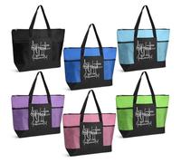 Locmeo 6 Pcs Surgical Tech Week Appreciation Gifts Bulk Tote Bag You Are Instrumental Technologist Gift Bag with Zipper Mesh Pocket Sterile Processing Week Supplies for Nurse Doctor