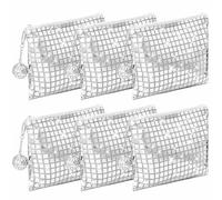 Locmeo Disco Makeup Bags Pop Star Party Favors Portable Glitter Sequin Mirror Cosmetic Organizer with Zipper, Suit for Bachelorette New Years Eve 70s, 80s, 90s Disco Party Favor, Silver, Classic