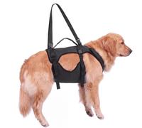 Locmeo Dog Lift Harness for Large Dogs Full Body Lifting Support Harness with Handle Black Heavy Duty Mobility Aid Assistance Vest for Weak Rear Legs Senior Injured Disabled Pet Recovering Walking