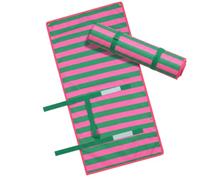 Locmeo Pink, Green Stripe Mahjong Racks Bag for 20 Inches Racks and Pushers