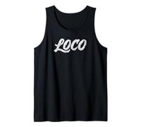 Loco Funny Spanglish Retro Bold Typography Graphic Tank Top