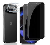 Locofun Privacy Screen for Google Pixel 9 5G for Tempered Glass, Anti Spy Tempered Glass Protection Glass and Camera Protection [2+2 Pieces], 9H Hardness Privacy Film, Anti-Scratch Privacy Screen
