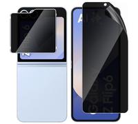 Locofun Privacy Screen for Samsung Galaxy Z Flip 6/Z Flip 7 FE for Tempered Glass, Inner Flexible TPU Privacy Screen Protector and Front Anti Spy Tempered Glass Protection Glass, [1+1] Anti-Scratch