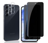 Locofun Privacy Screen Protector for Samsung Galaxy A55 5G, Anti Spy Tempered Glass with Camera Lens Protection [2+2 Pieces], 9H Hardness Protective Film