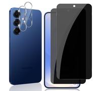 Locofun Privacy Screen Protector for Samsung Galaxy S26 Plus, [2 + 2 Pieces] Anti Spy Tempered Glass with Camera Lens Protection, 9H Hardness Protective Film