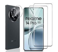 Locofun Screen Protector for Realme 14 Pro 5G for Tempered Glass, [2+2 Pieces] 9H Hardness Tempered Glass and Camera Protection Film, Anti-Scratch Screen Protector Protective Glass