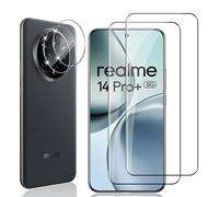 Locofun Screen Protector for Realme 14 Pro Plus for Tempered Glass, 9H Hardness Tempered Glass Protection Glass and Camera Protection Film [Pack of 2+2], Anti-Scratch Screen Protector Protective Glass