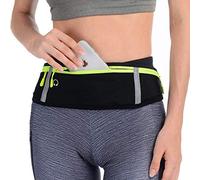 LocoJoy Best Comfortable Running Belts with Reflective Strip that Fit All Phone Models and Fit All Waist Sizes for Running, Workouts, Cycling, Travelling Money Belt & More,Black