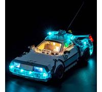 LocoLee Customized Led Light Set Compatible with Lego 77256 Time Machine from Back to the Future Led Decoration Lighting Kit Compatible with Lego 77256 Building Blocks Model,Only Lights Set,No Model