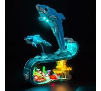 LocoLee Customized Light kit Compatible with Lego 31385 Sea Animals: Beautiful Dolphins - No Actual Model Only Lights, LED Lighting Accessories Compatible with Lego Beautiful Dolphins