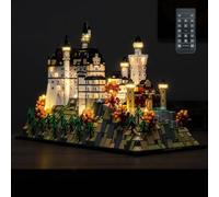 LocoLee Customized RC Version Led Light Set Compatible with Lego 21063 Neuschwanstein Castle Led Decoration Lighting Kit Compatible with Lego 21063 Building Blocks Model,Only Lights Set,No Model