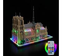 LocoLee Dazzling Color Led Light Set Compatible with Lego 21061 Notre-Dame de Paris Led Decoration Lighting Kit Compatible with Lego 21061 Building Blocks Model,Only Lights Set,No Model