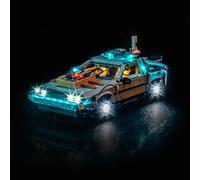 LocoLee Led Light Set Compatible with Lego 10300 Back to the Future Time Machine Light Decoration Lighting Kit Compatible with Lego 10300 Building Blocks Model,Only Lights Set,No Model
