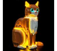 LocoLee LED Light Set Compatible with LEGO 21376 Orange Cat LED Decoration Lighting Kit Compatible with LEGO Ideas 21376 Building Blocks Model Lighting Kit Only, Model Not Included