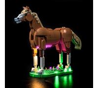 LocoLee Led Light Set Compatible with Lego 31166 Beautiful Horse Led Decoration Lighting Kit Compatible with Lego 3-in-1 31166 Building Blocks Model,Only Lights Set,No Model