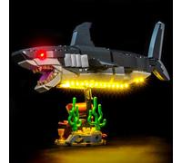 LocoLee LED Light Set Compatible with Lego 31381 Fierce Shark with a Treasure Chest LED Decoration Lighting Kit Compatible with Lego 3-in-1 31381 Building Blocks Model, Only Lights Set, No Model